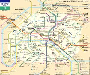 пазл Карта метро Парижа